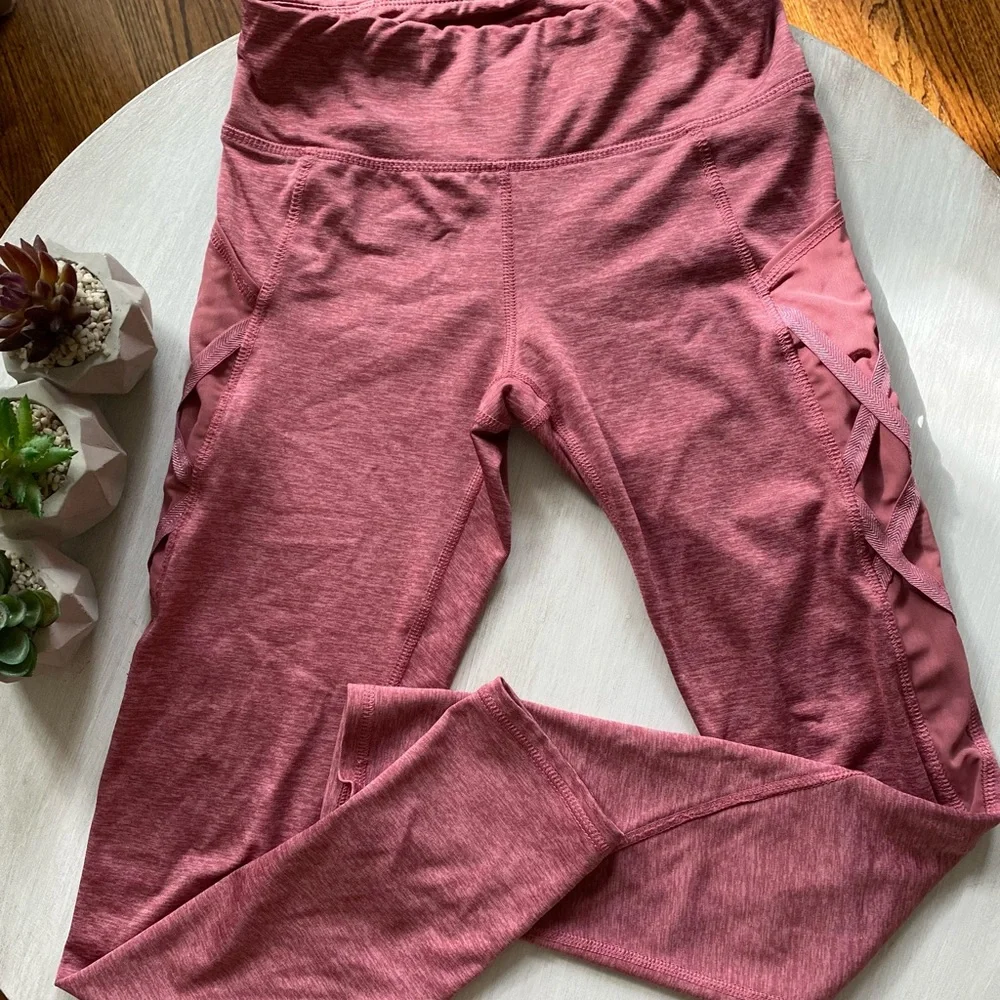 2/$20: Rosebloom Mesh Lattice Leggings for Girls